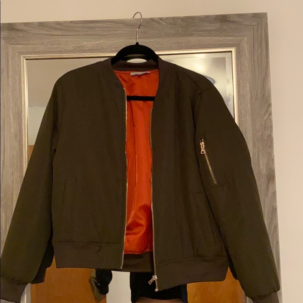Charlotte Russe Green bomber Jacket
